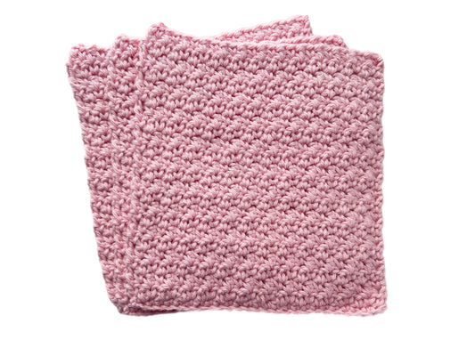 Blushed Pink Dishcloths - Set of 3